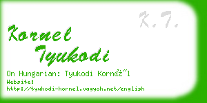 kornel tyukodi business card